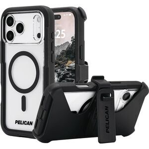 Pelican Voyager iPhone 17 Pro Max Case MagSafe Rugged Heavy Duty Black Clear